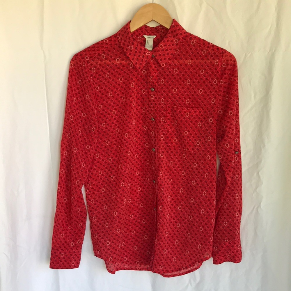 Paisley red blouse